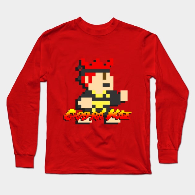 Cobra Kai Pixel Hawk Long Sleeve T-Shirt by coolpixels